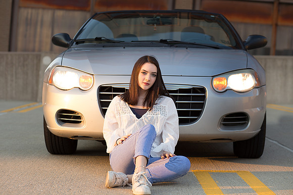 Ct Senior Photos with Car